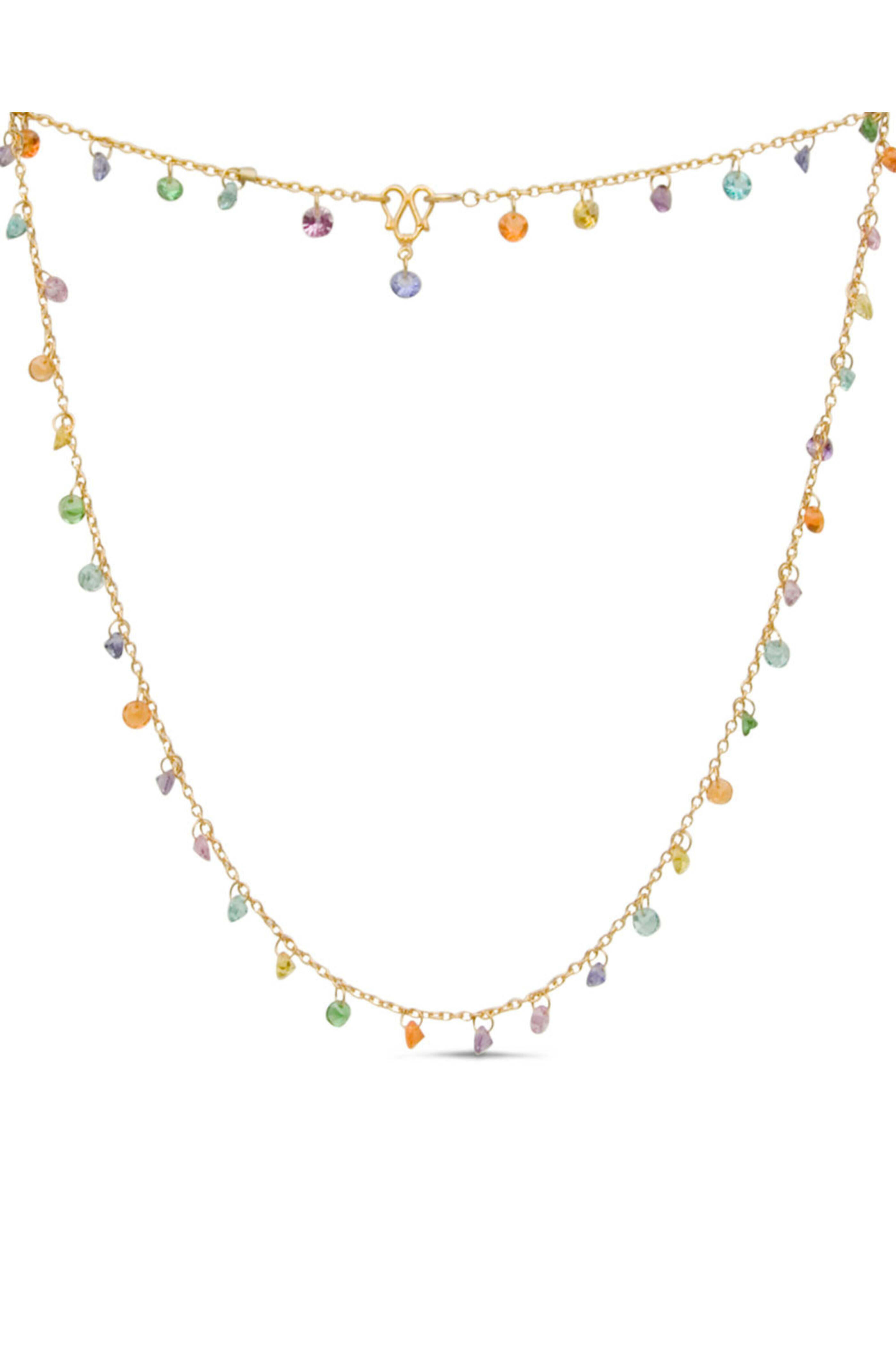 Marie-Hélène De Taillac - Multicolored Brilliant Dangles Necklace