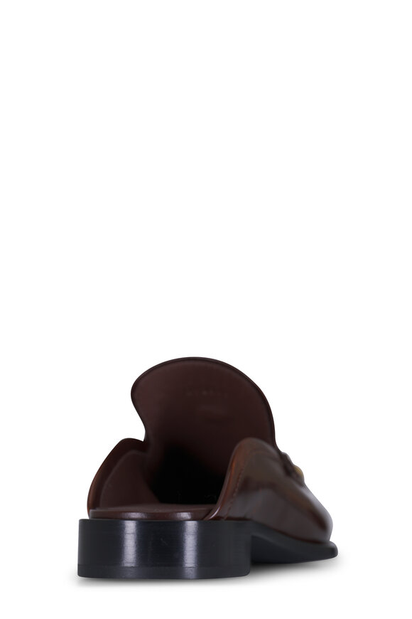 Loewe Edge Brown Leather Loafer Mule - view 4