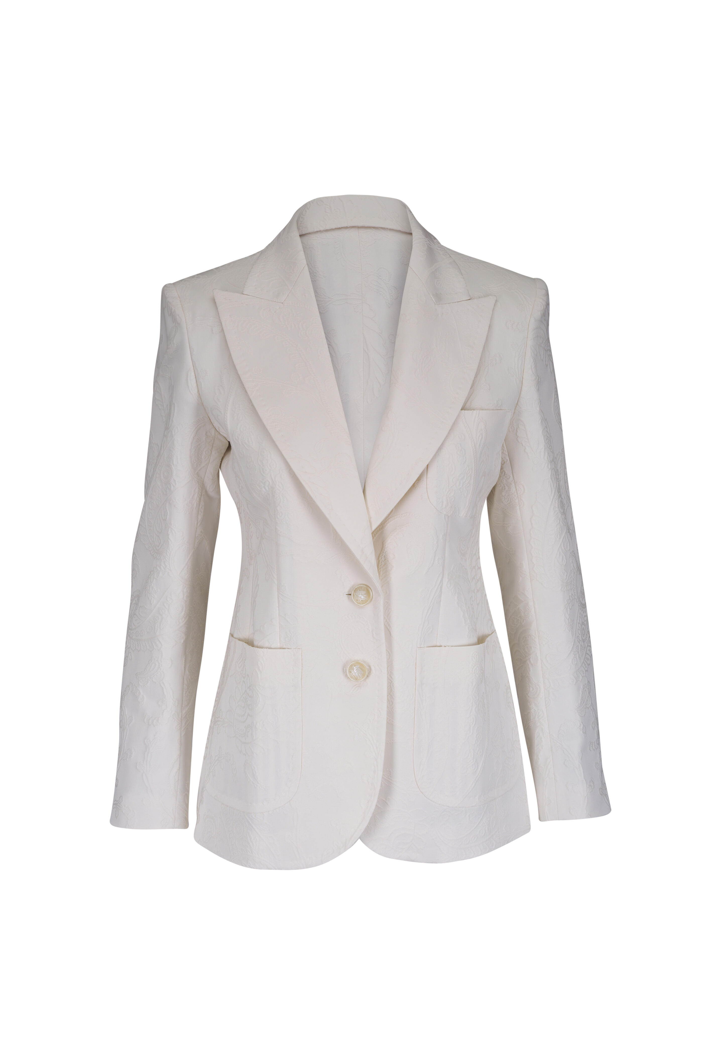 Etro - White Floral Embroidered Jacket