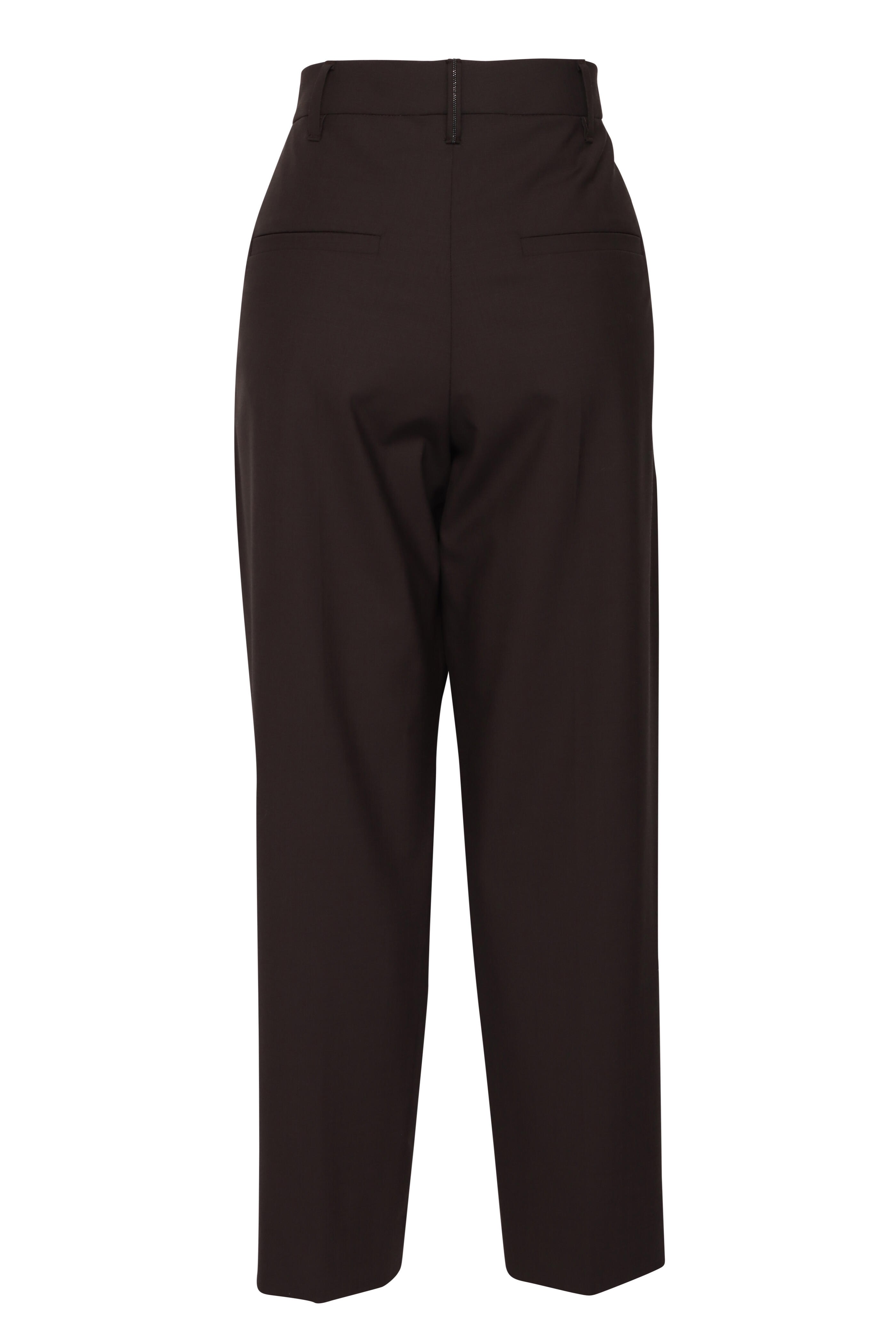 Brunello Cucinelli - Brown Tropical Luxury Pleated Pant