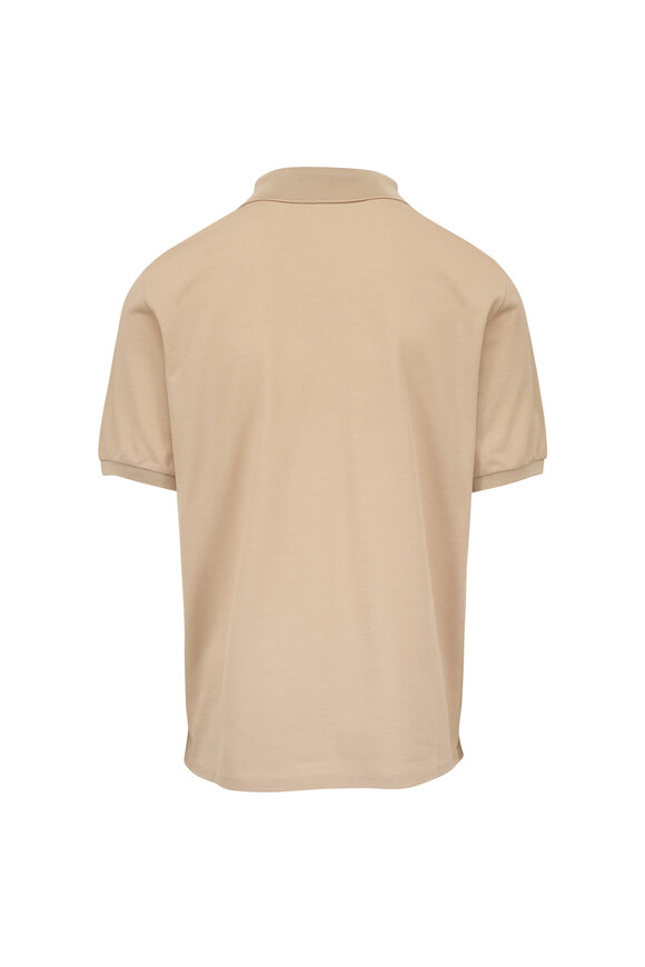 Ralph Lauren Purple Label Tan Cotton Short Sleeve Polo - view 3
