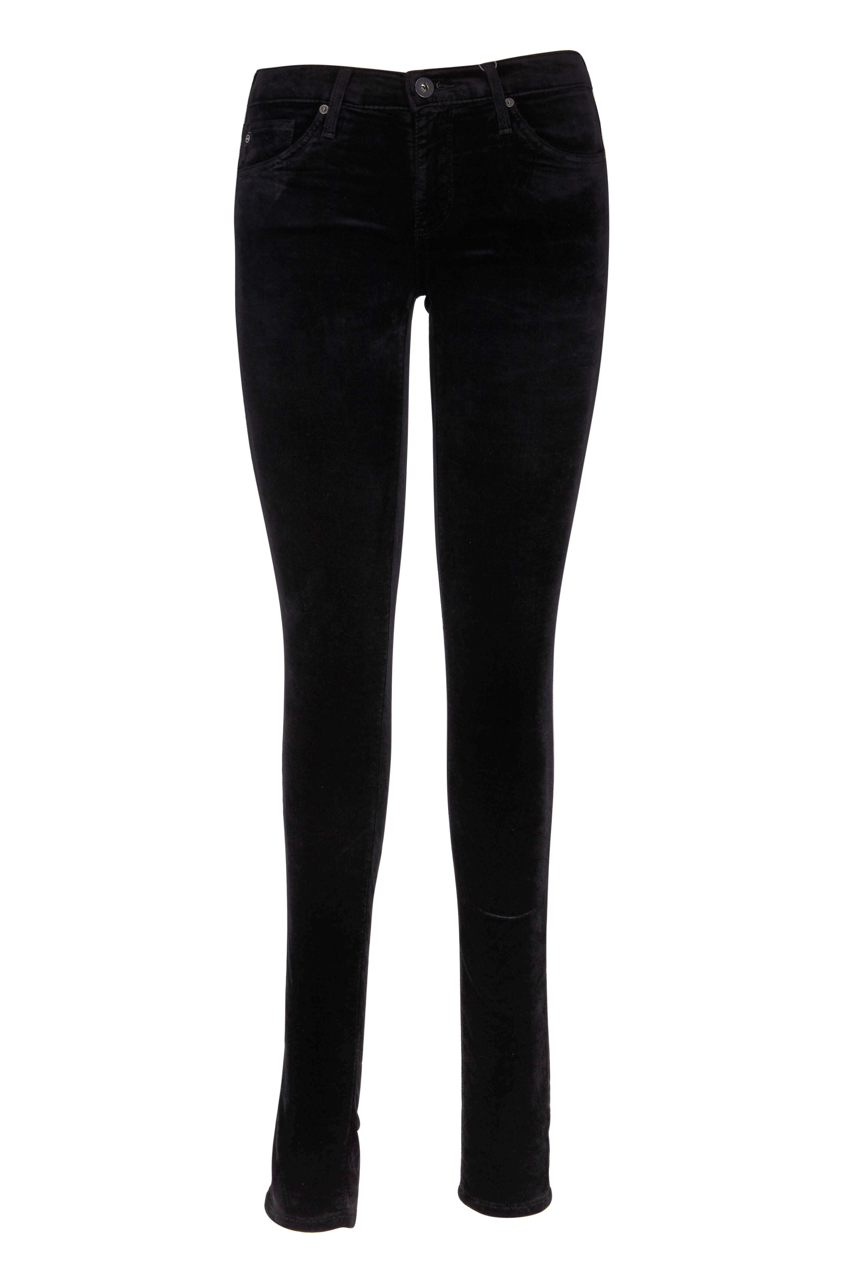 AG - The Legging Black Velvet Super Skinny Jeans