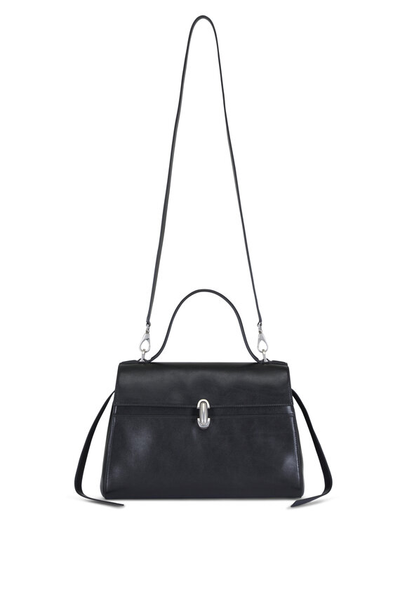 Savette Soft Symmetry Black Leather Top Handle Bag - view 1