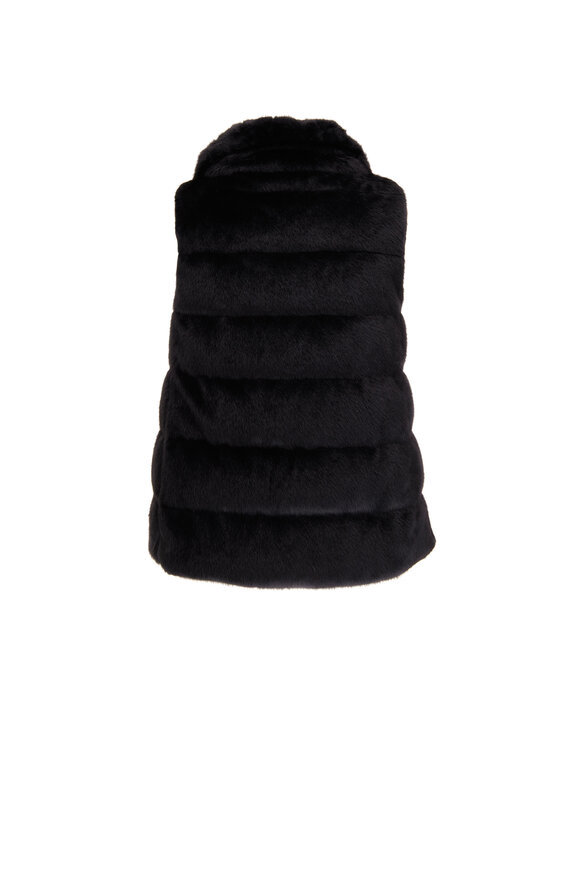 Herno - Black Faux Fur Vest 