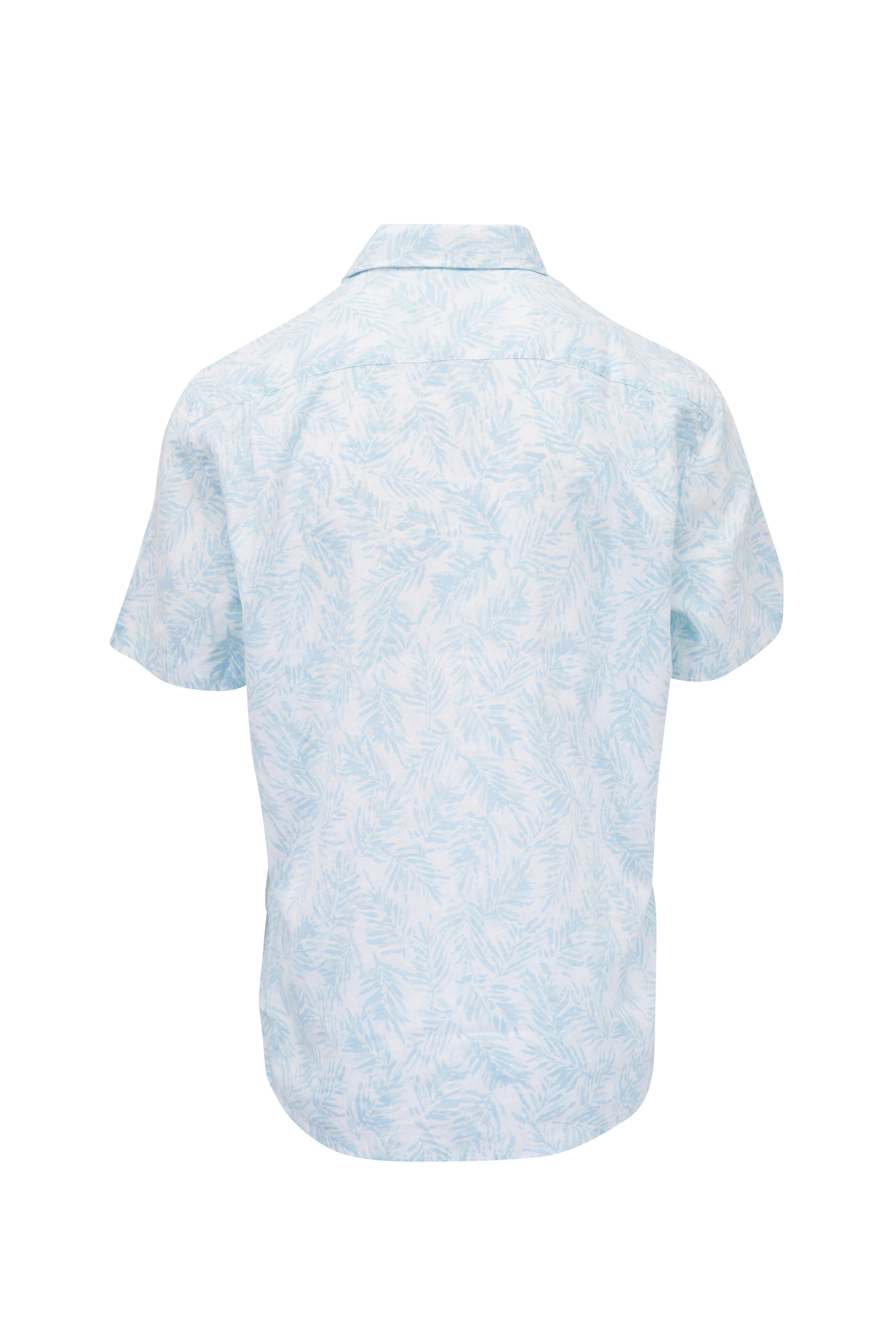 Faherty Brand - Breeze Sky Beach Foliage Short Sleeve Shirt