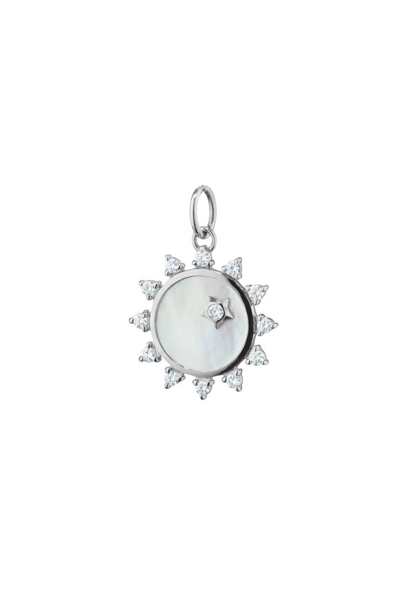 Monica Rich Kosann - Mother of Pearl & White Sapphire Sun Charm