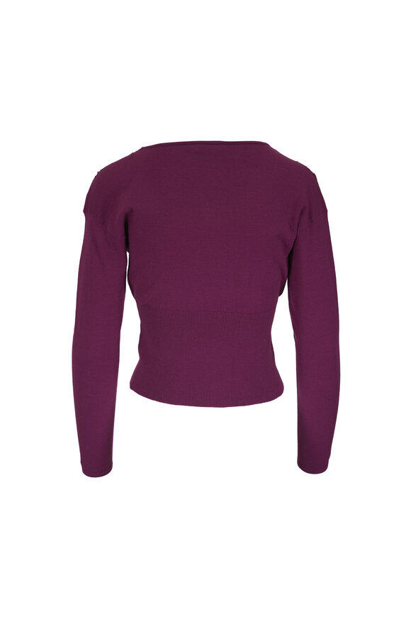 Simkhai Saige Fig V-Neck Top - view 2