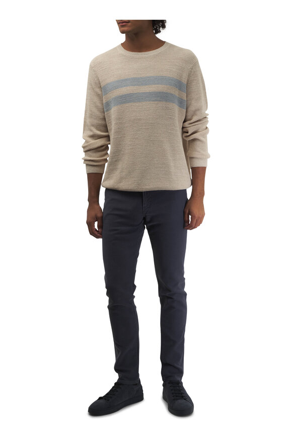 Faherty Brand - Dune Surf Stripe Sunwashed Crewneck Sweater