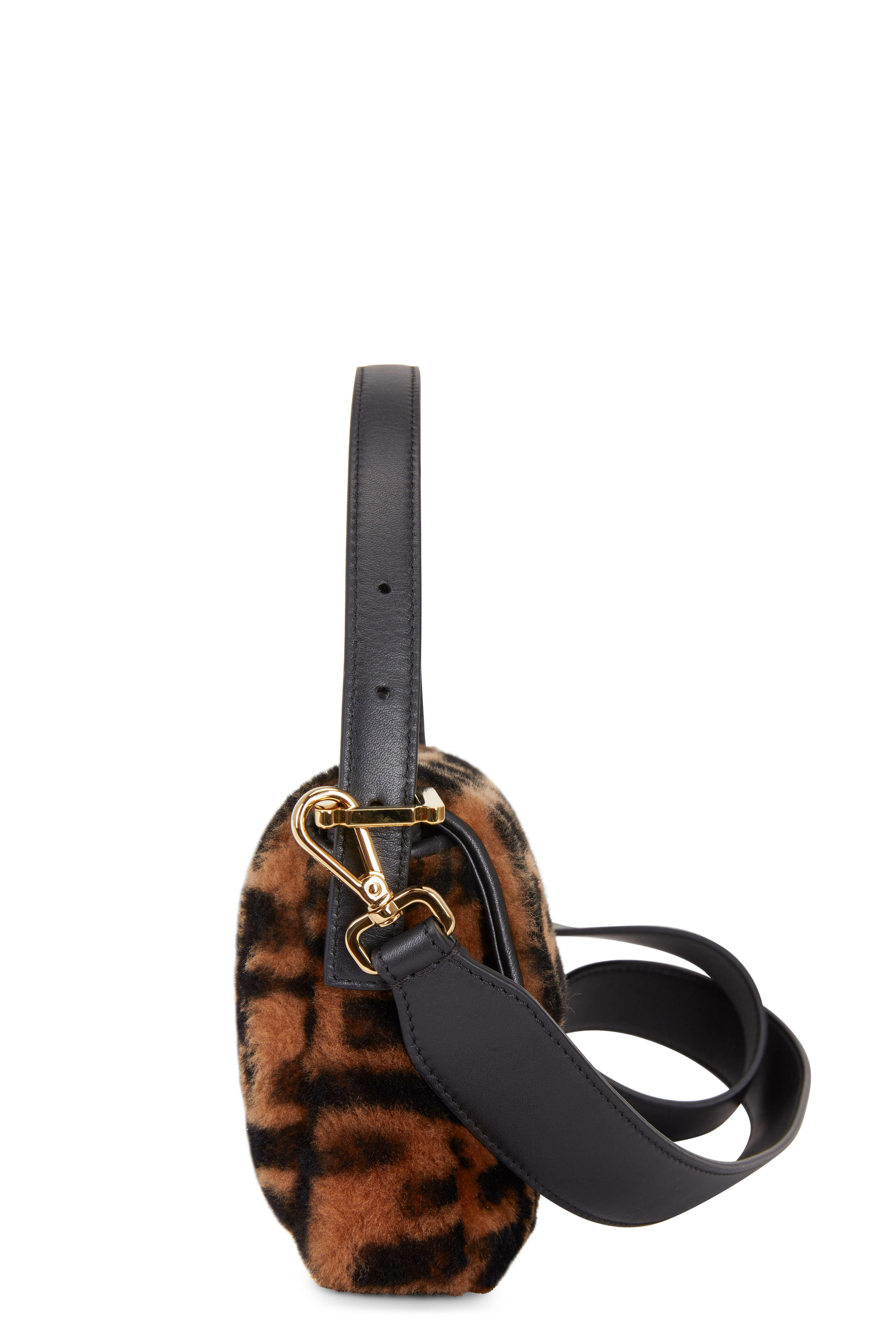 Fendi - Tobacco Sheepskin Logo Embossed Baguette