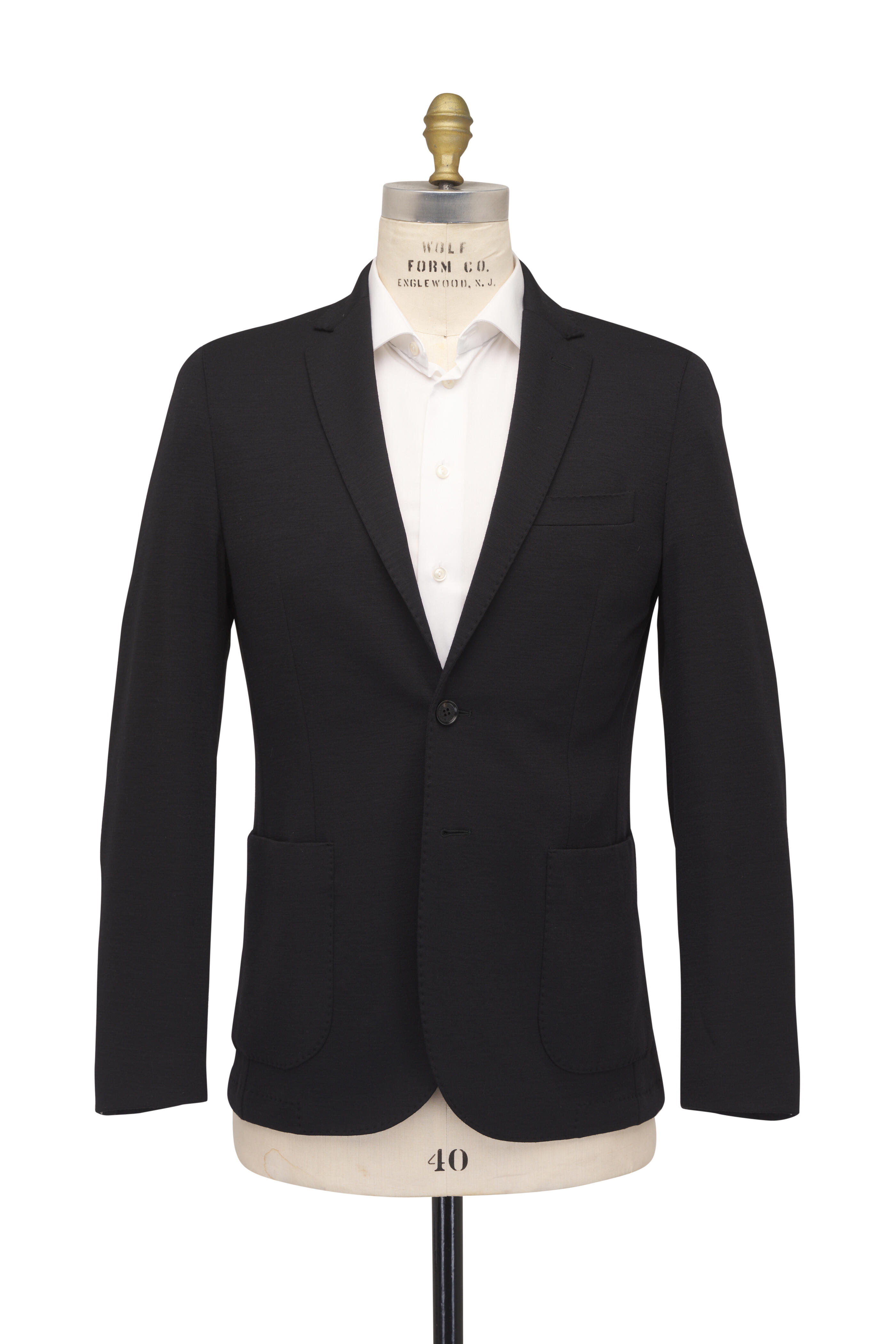 Maurizio Baldassari - Black Wool Jersey Sportcoat