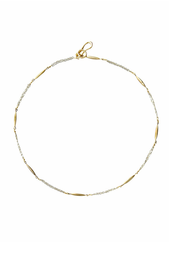 Julie Cohn Design Grain Bronze & Sterling Chain Necklace