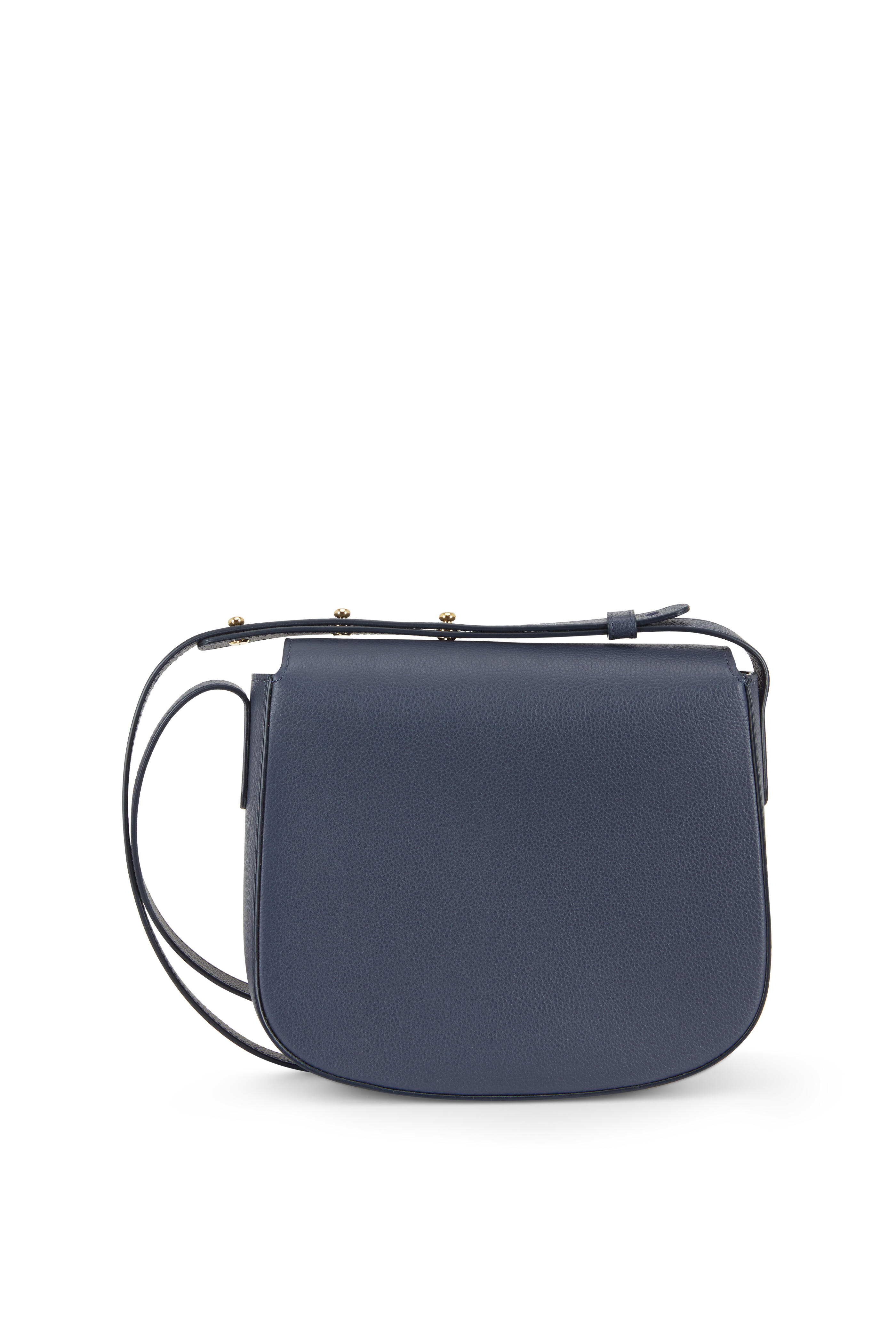 【Mansur Gavriel】ショルダーバッグ Mansur Gavriel - Navy Blue Pebbled Leather Crossbody Bag