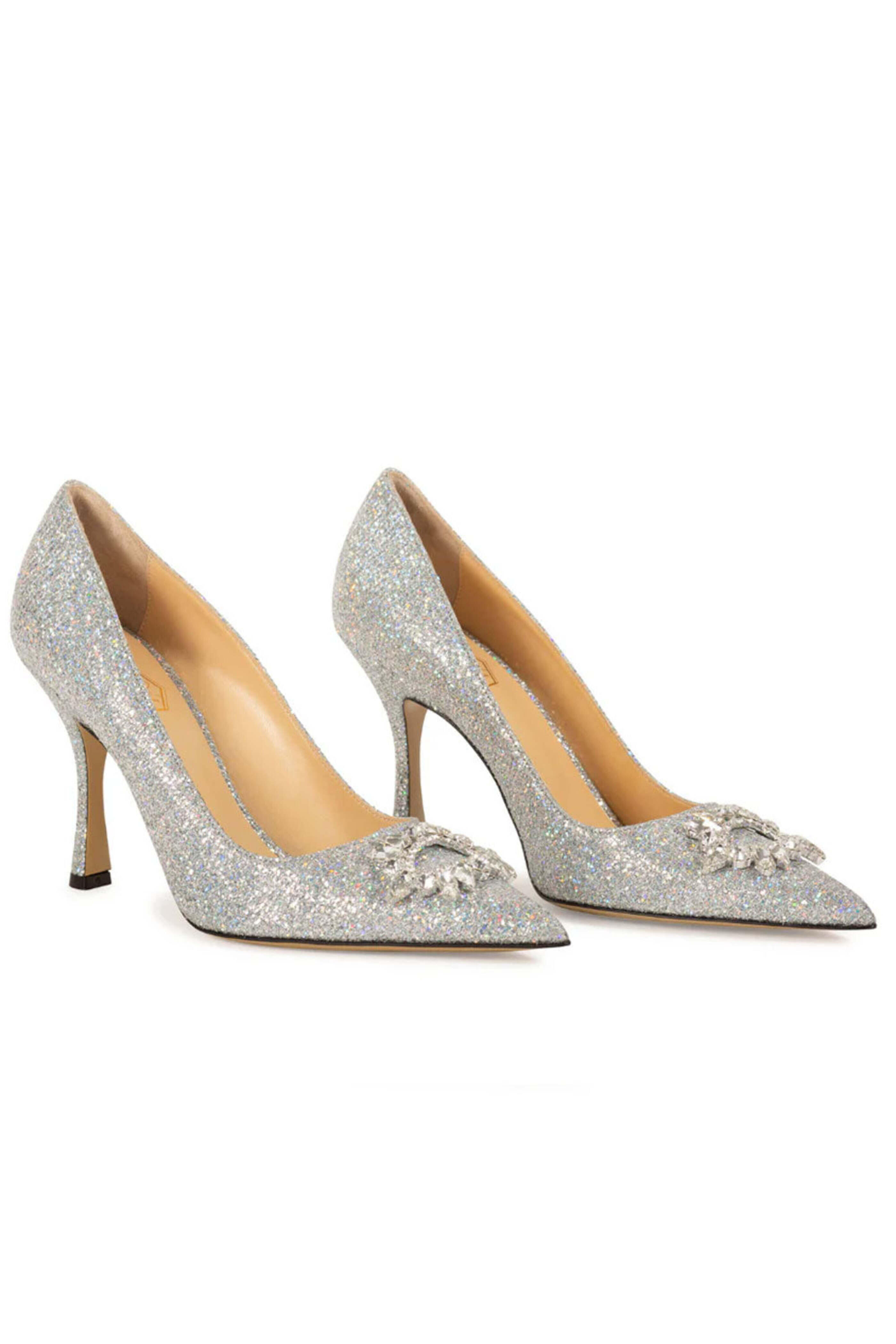 Nalebe - Lirum Glitter 90 Pumps in Silver