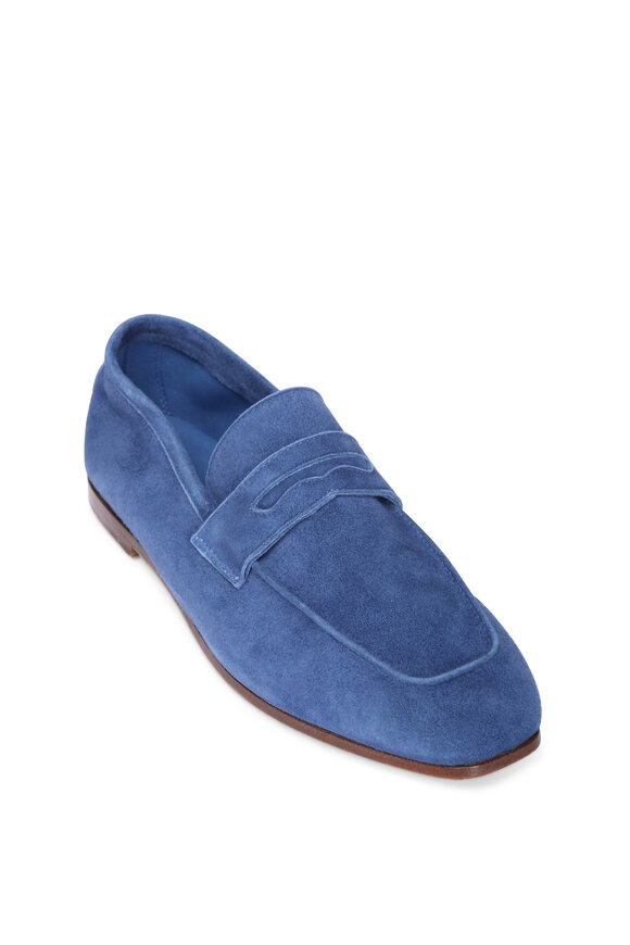 Sophique Milano Essenziale Avion Blue Suede Loafer