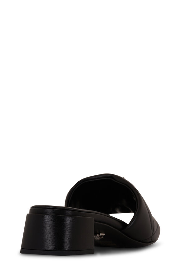 Prada - Black Quilted Nappa Leather Slide, 35mm