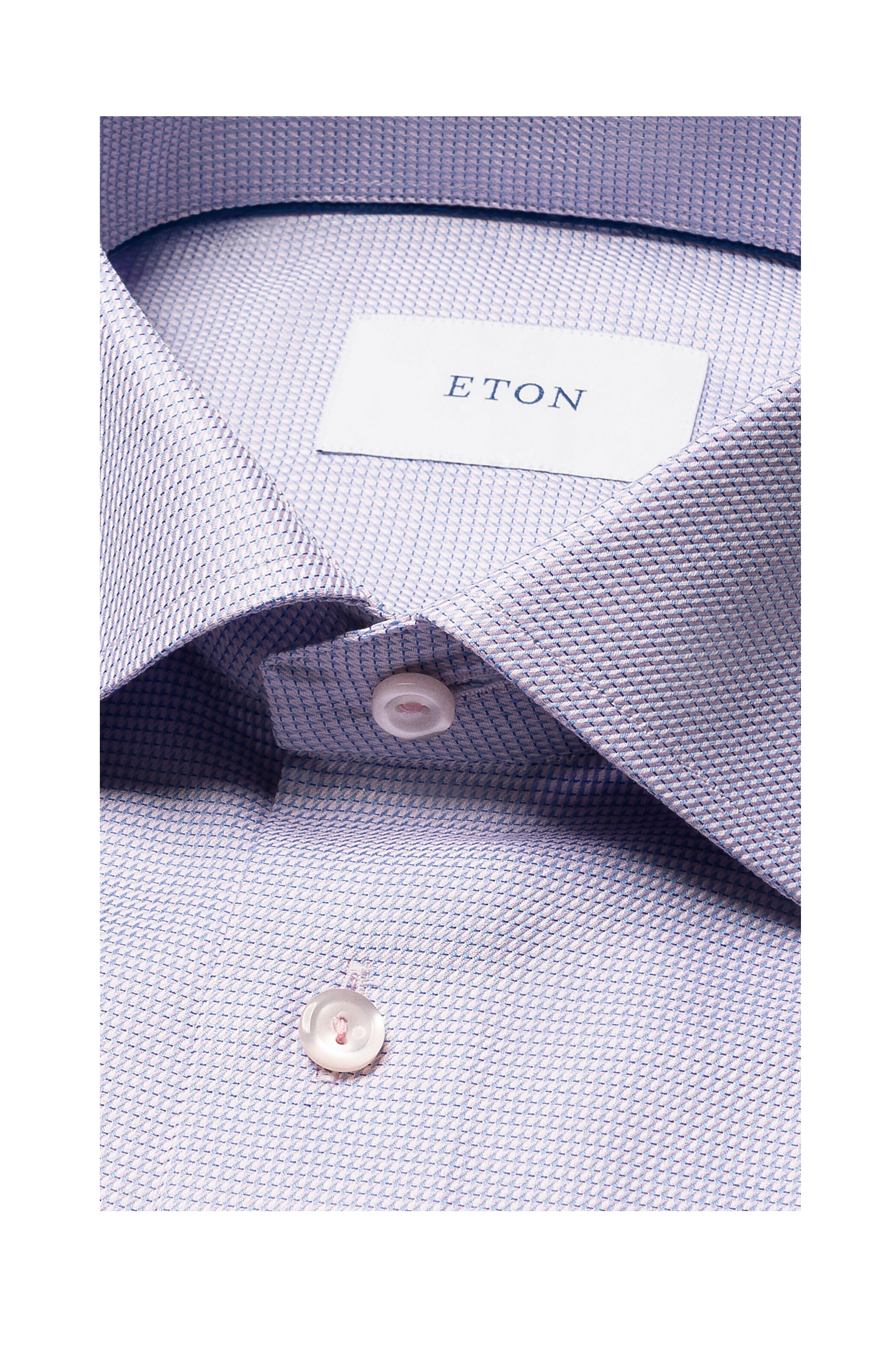 Eton - Pink Micro Dot Cotton Dress Shirt - view 8