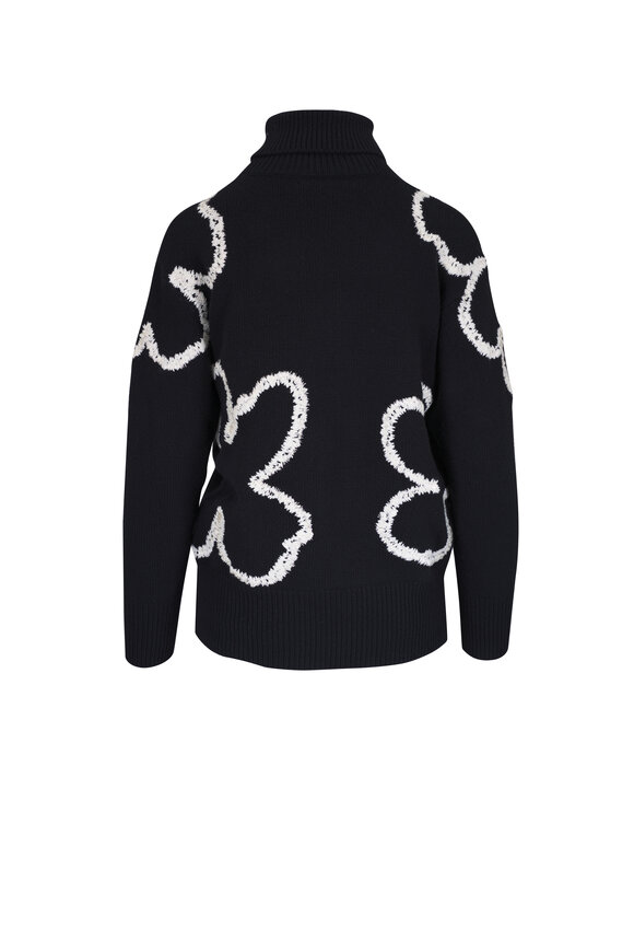 Carolina Herrera - Black & White Embellished Sweater