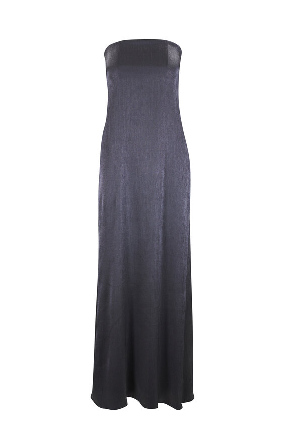 TWP Carolyn's Charcoal Gray Splintered Metallic Gown