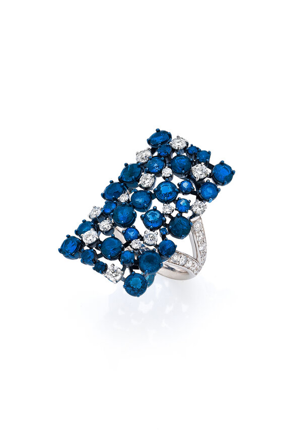 Mariani - New Deco Sapphire & Diamond Ring