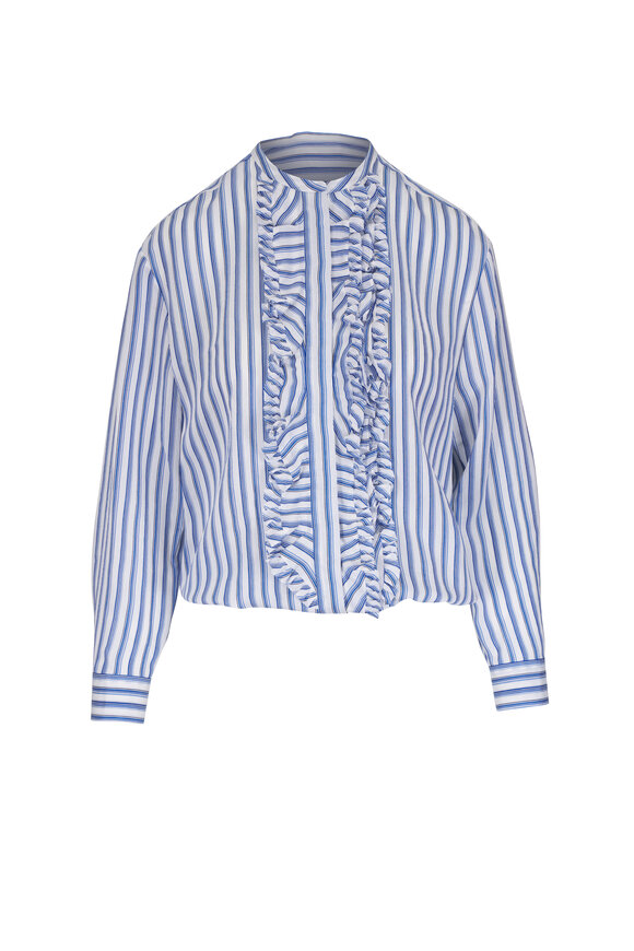 Dorothee Schumacher Cool Stripe Blue Blouse