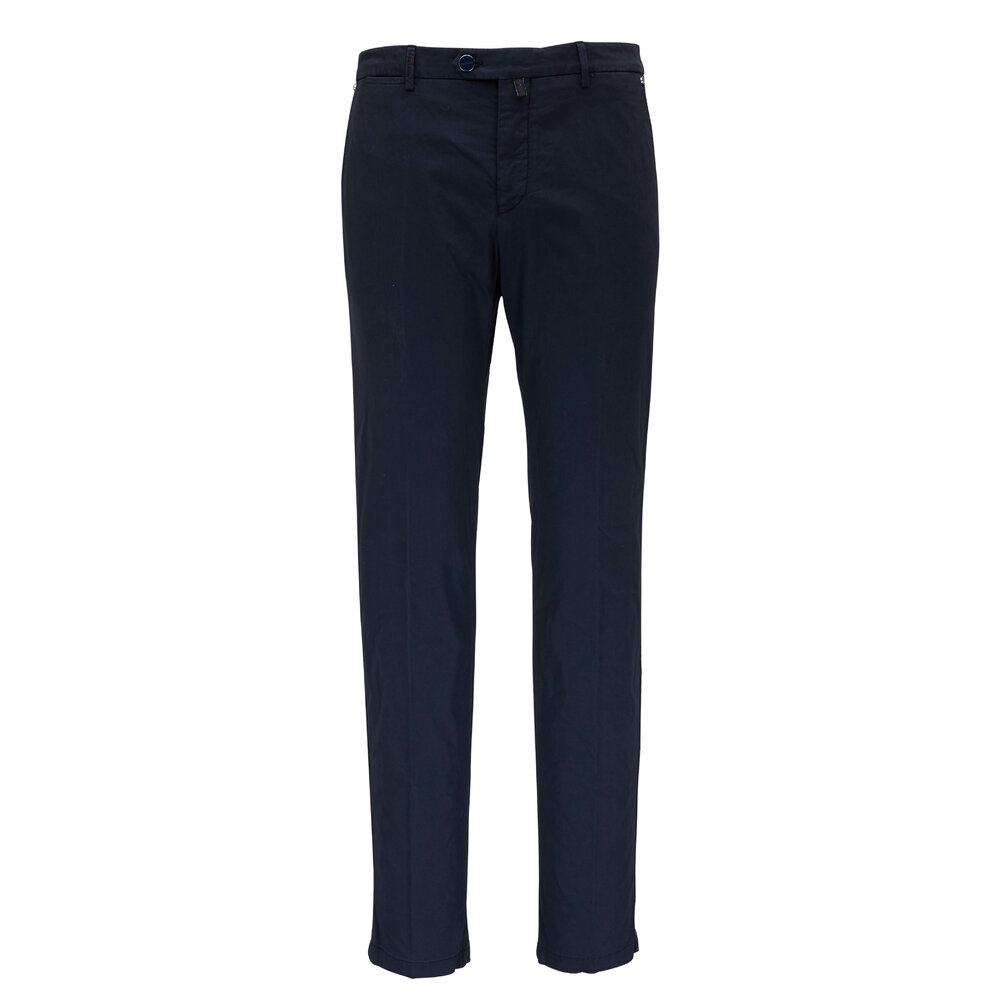 Kiton - Navy Stretch Cotton Pant | Mitchell Stores