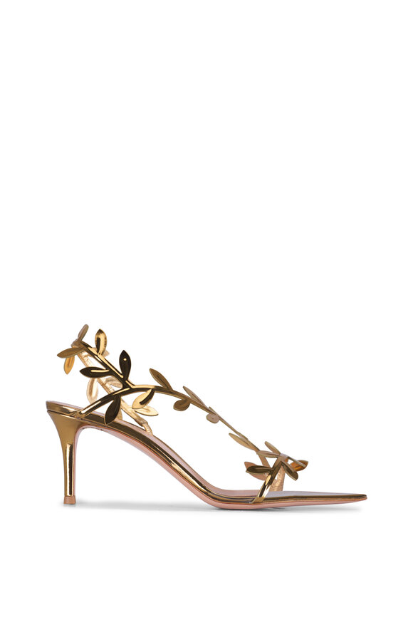 Gianvito Rossi - Flavia Gold Leaf Sandal, 70mm