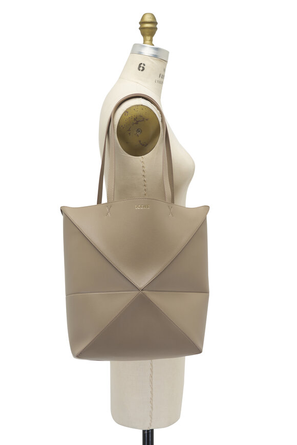 Loewe - Medium Puzzle Fold Sand Leather Tote