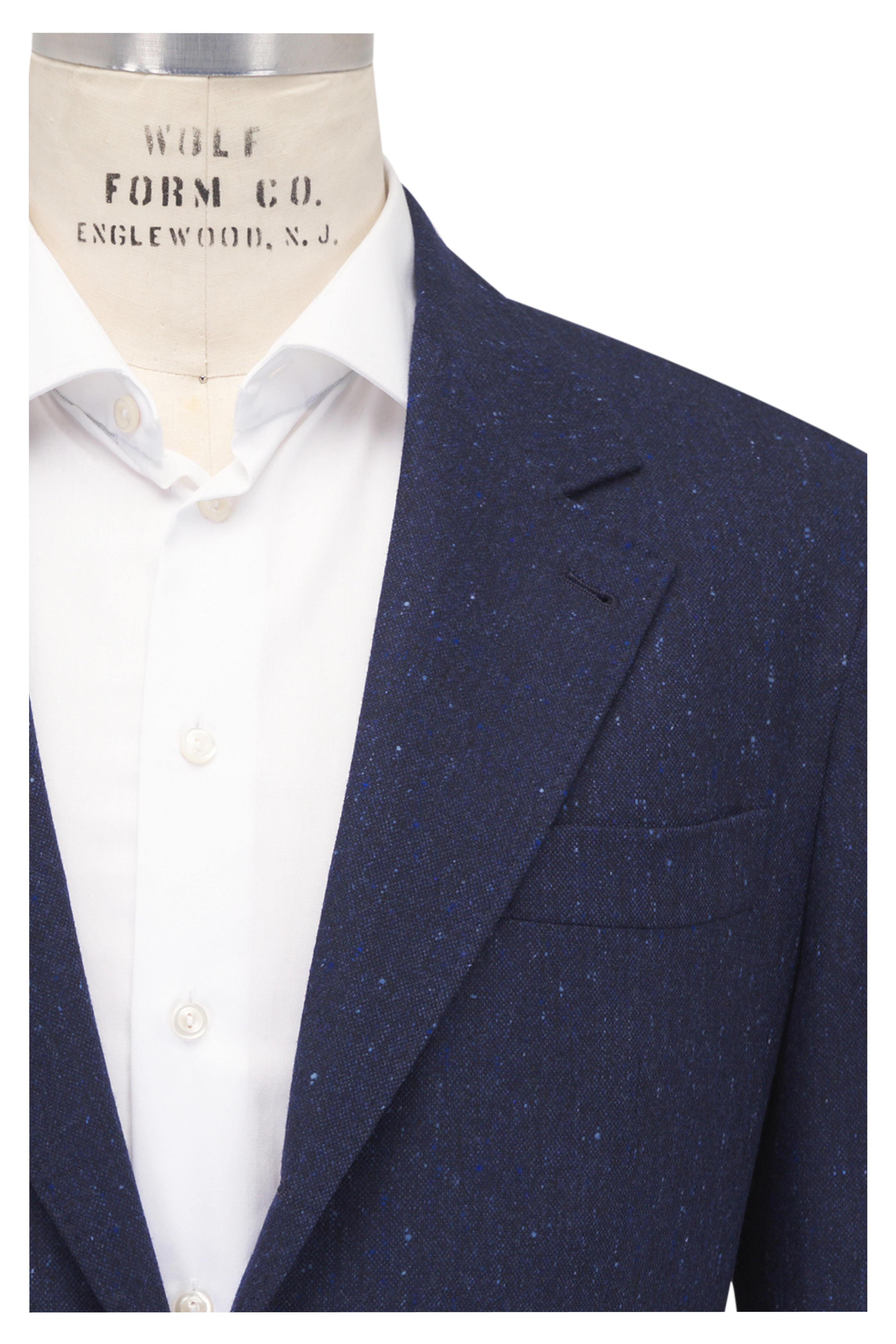 Brunello Cucinelli - Navy Donegal Wool & Cashmere Suit