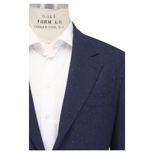 Brunello Cucinelli - Navy Donegal Wool & Cashmere Suit