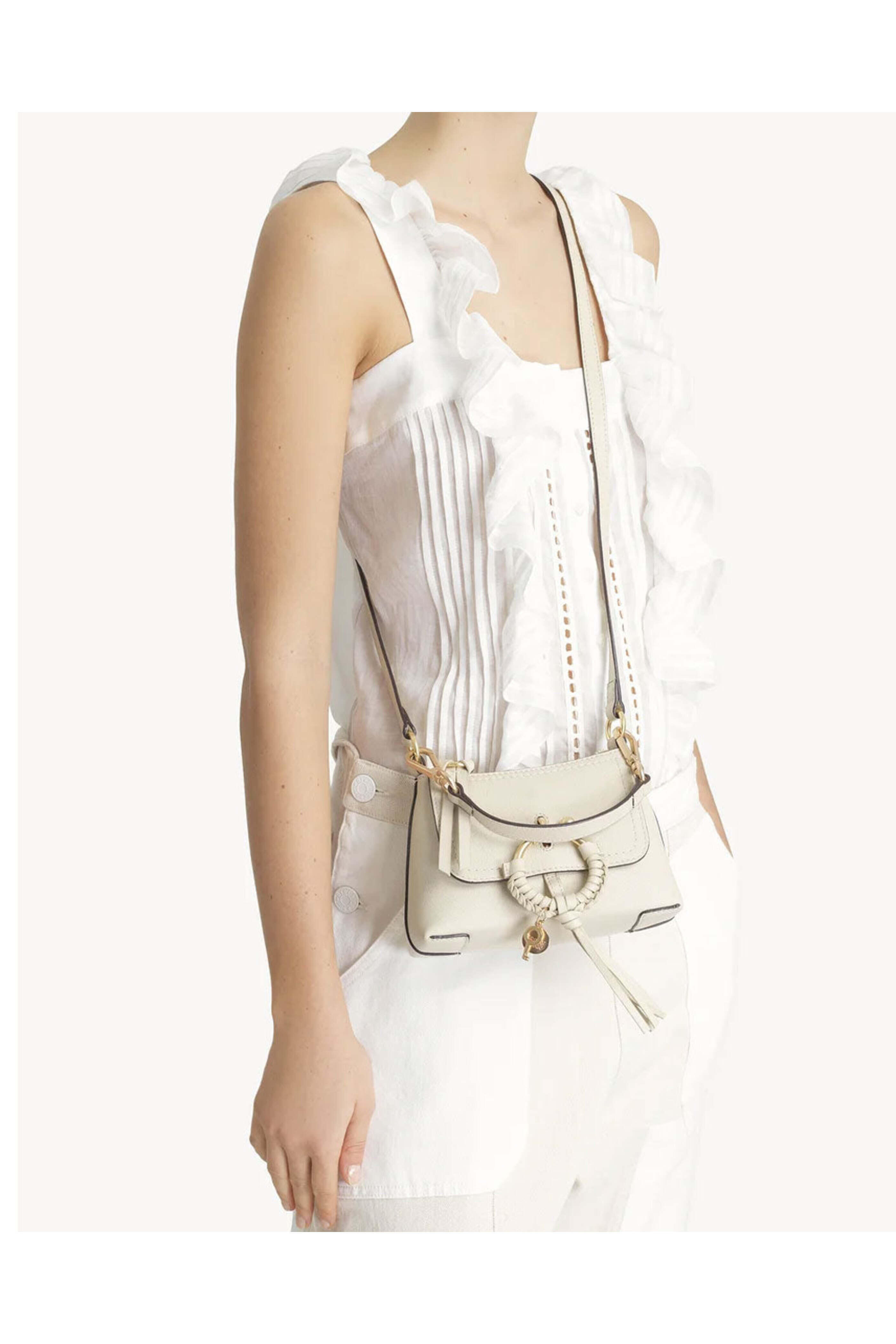 See by Chloé - Mini Joan Hobo Crossbody in Cement Beige