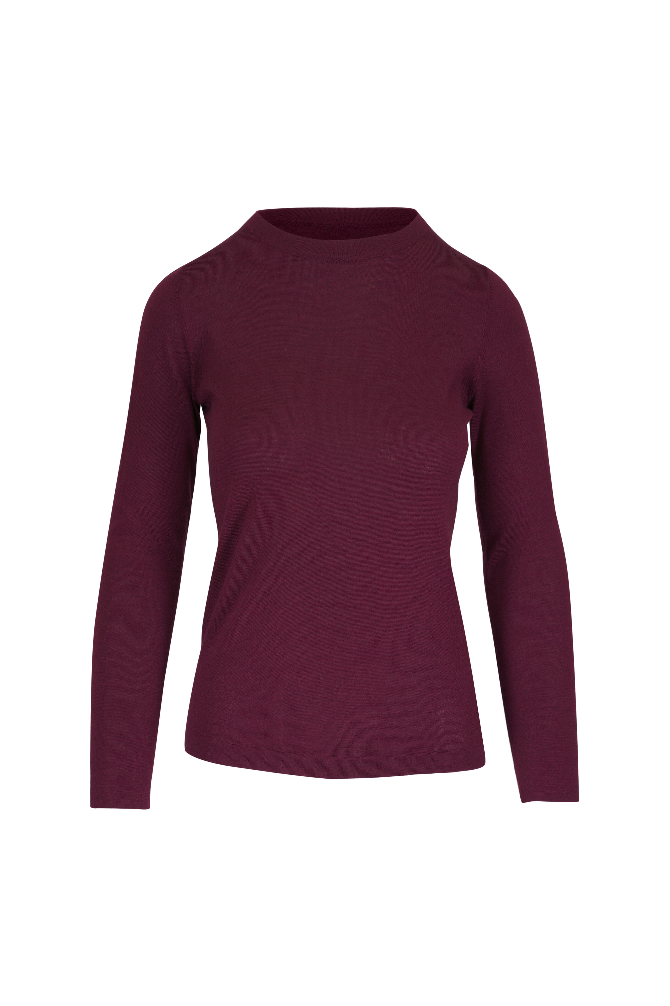 Brunello Cucinelli - Amaranth Cashmere & Silk Crewneck Sweater