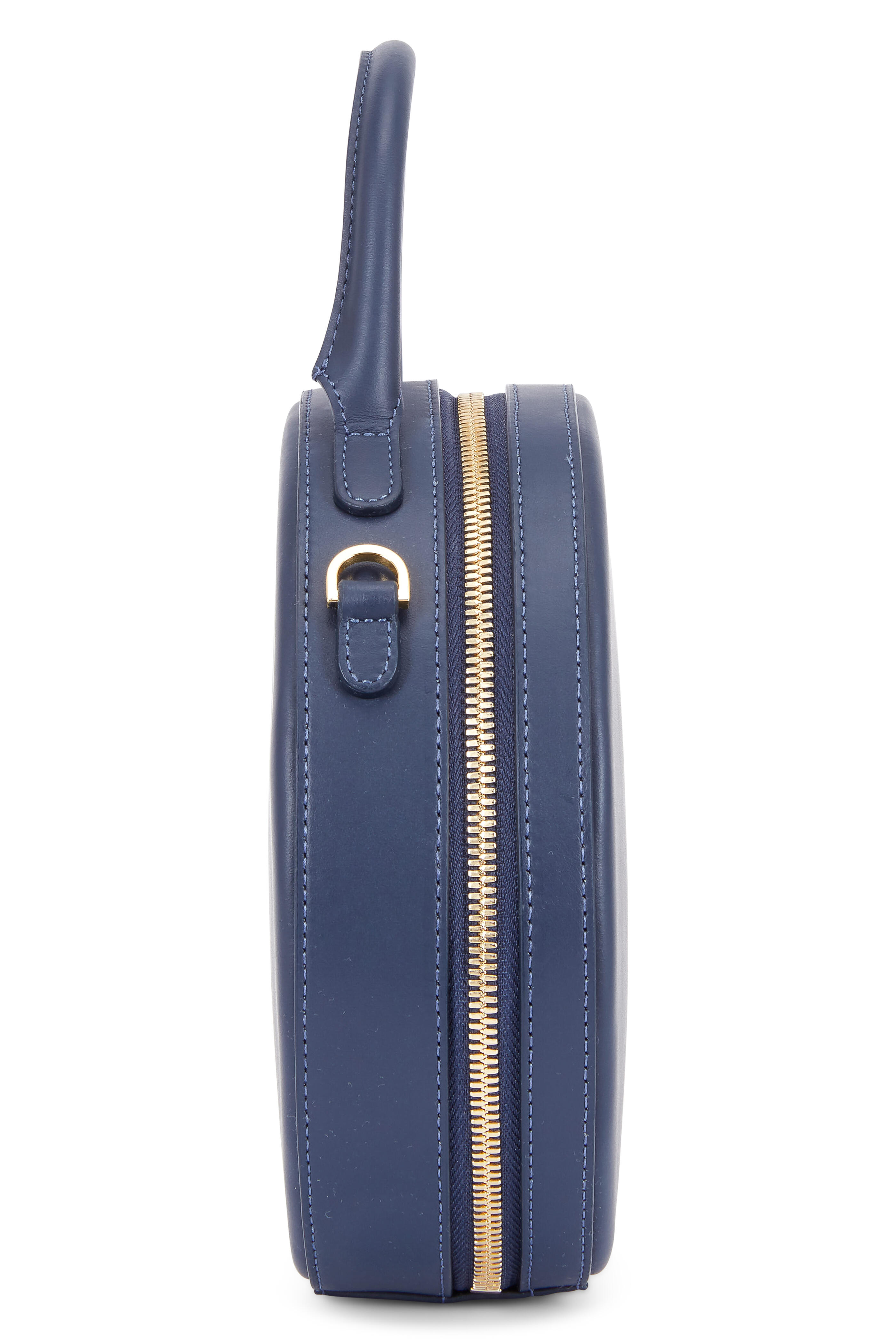 Mansur Gavriel - Navy Blue Leather Circle Crossbody