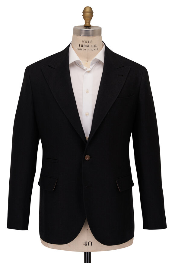 Brunello Cucinelli - Black Linen, Wool & Silk Blazer 