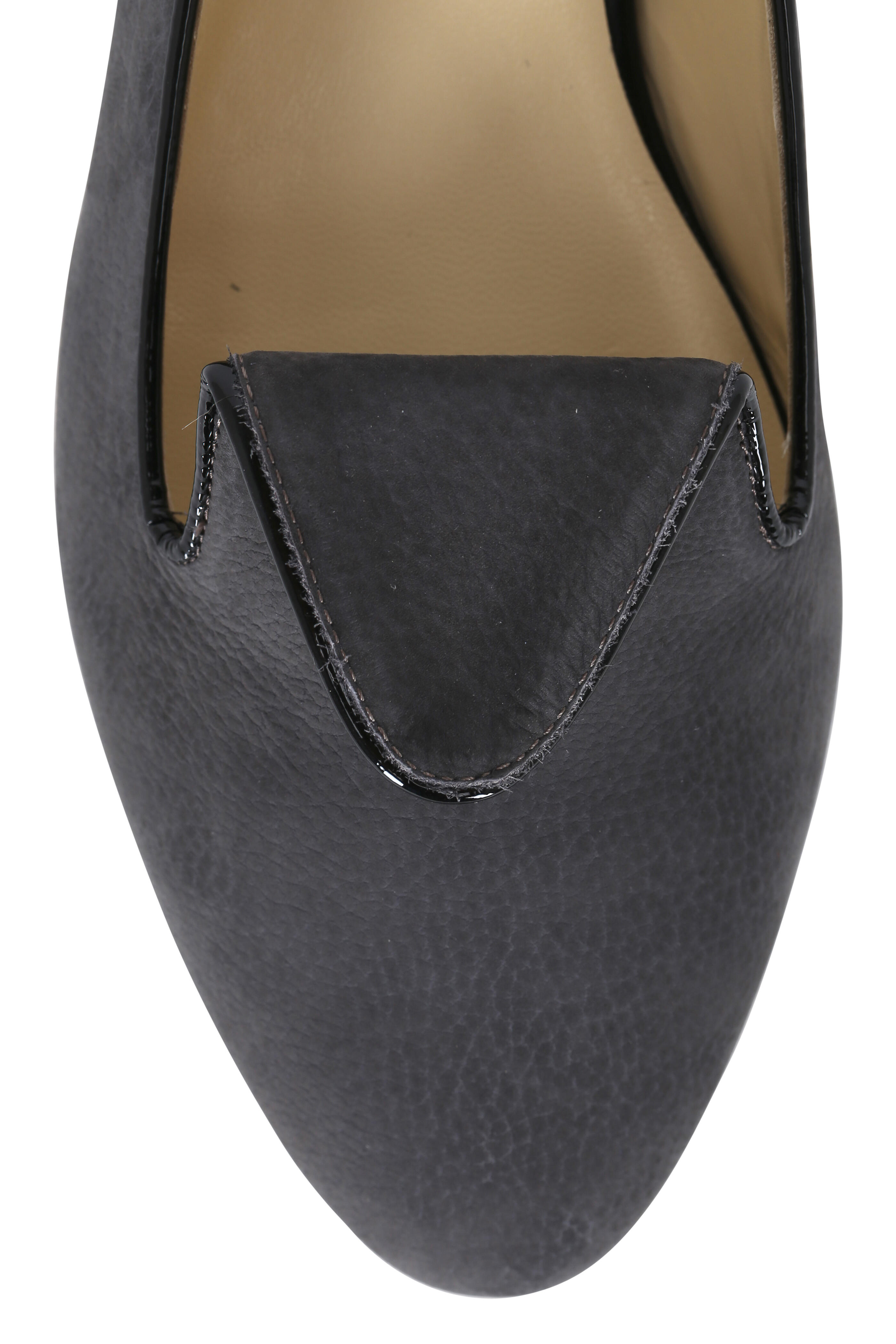 Sarah Flint - Andrea Slate Gray Suede Smoking Slipper