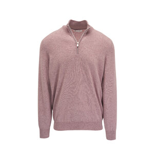 パーカー・フーディ Brunello Cucinelli High Collar Zip Sweatshirt With Cashmere Brunello Cucinelli - Navy 2-Ply Cashmere Front Zip Hoodie