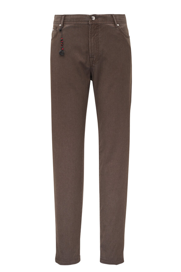 Marco Pescarolo Brown Wool Five Pocket Pant