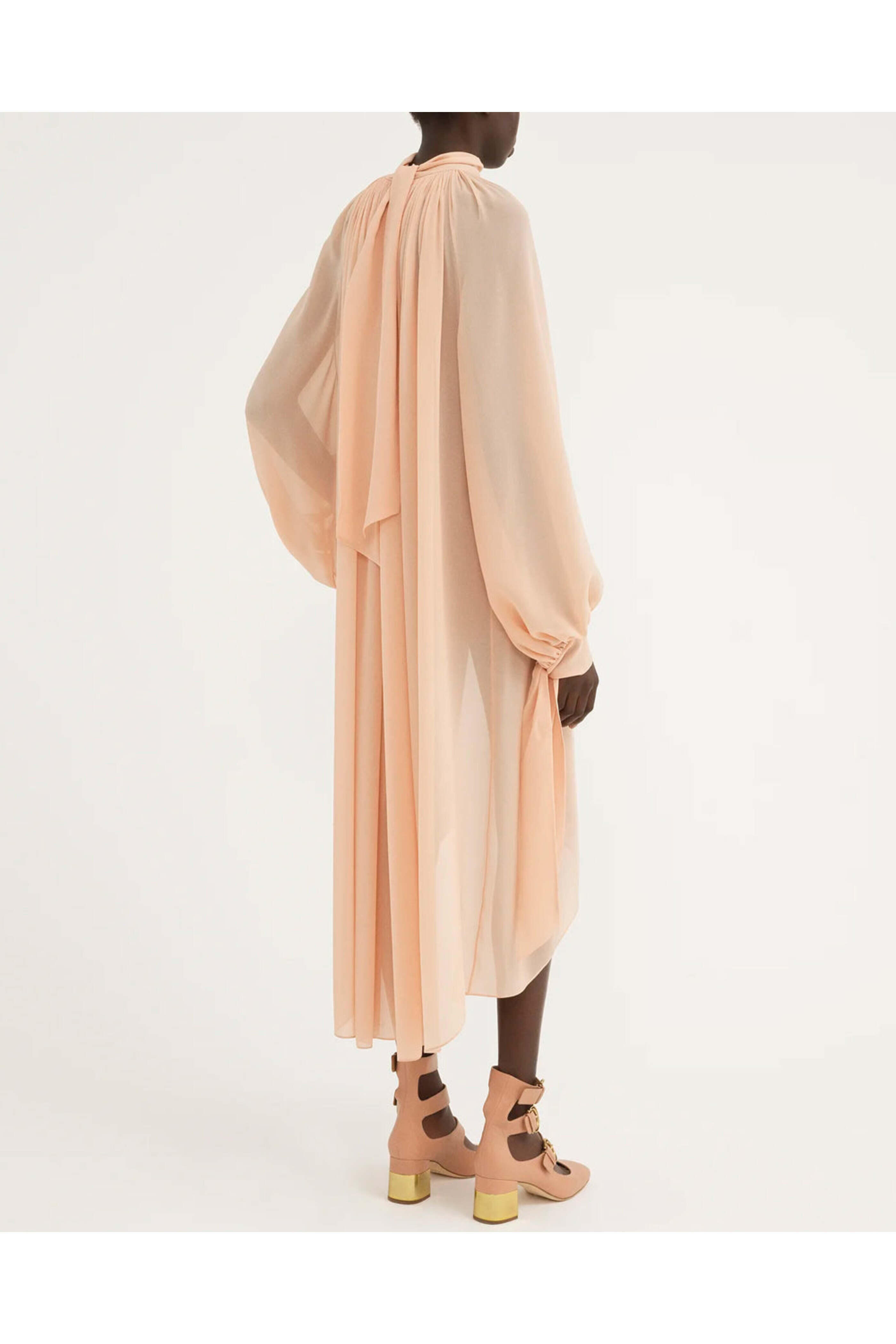 Chloé - Pearl Blush High Neck Dress