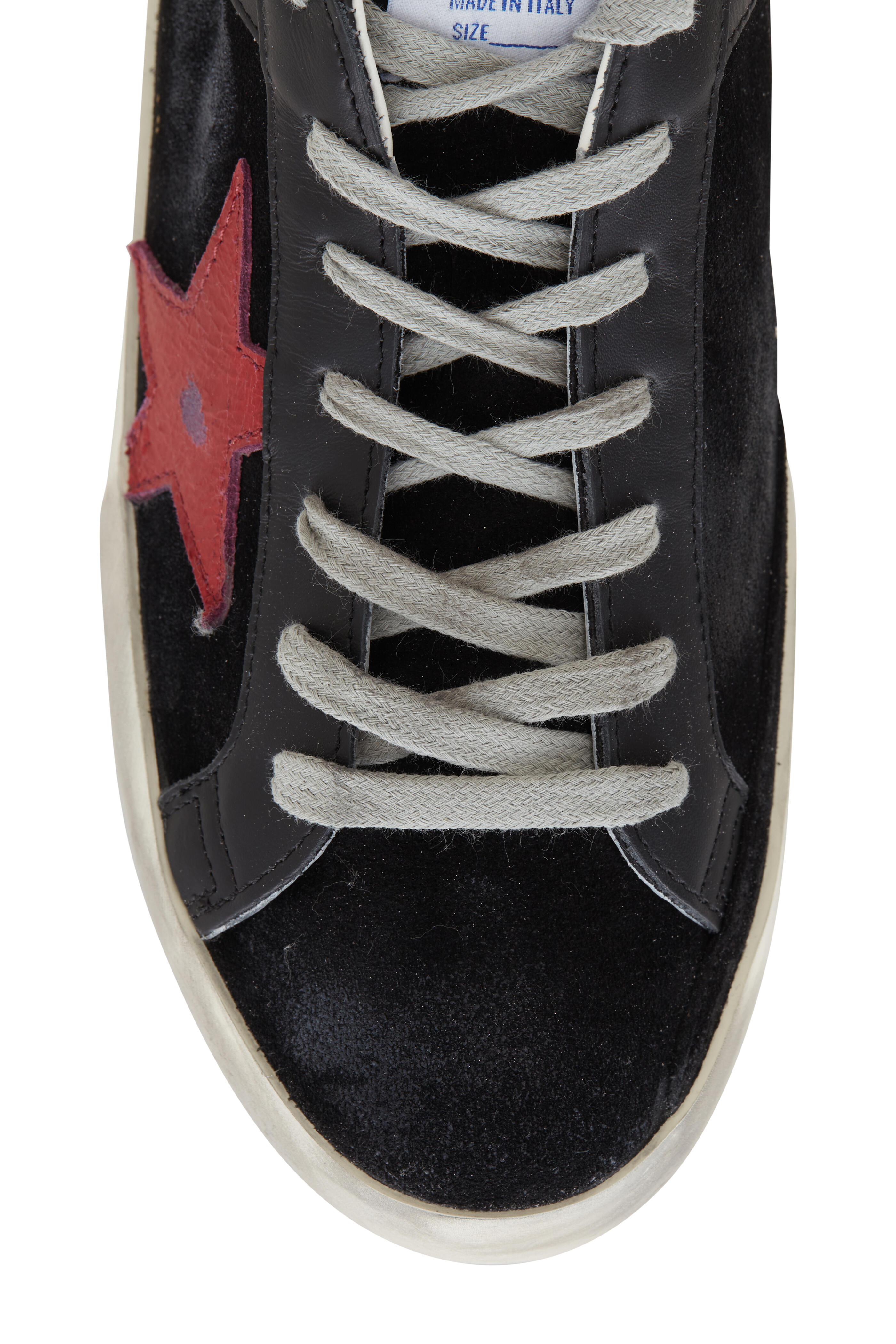 Golden Goose - Super-Star Black & Red Star Low-Top Sneaker