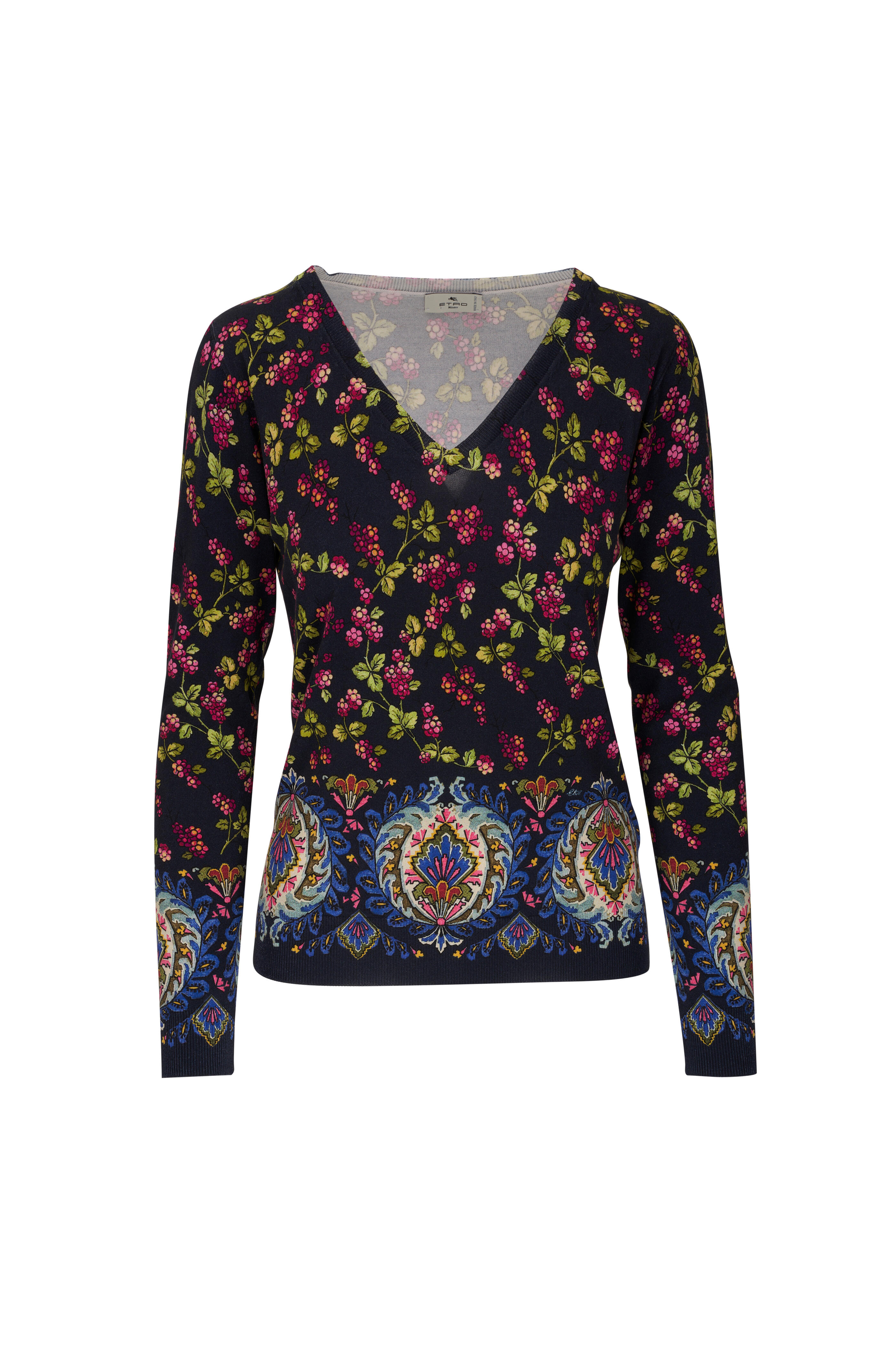 Etro wool sweater with Paisley pattern