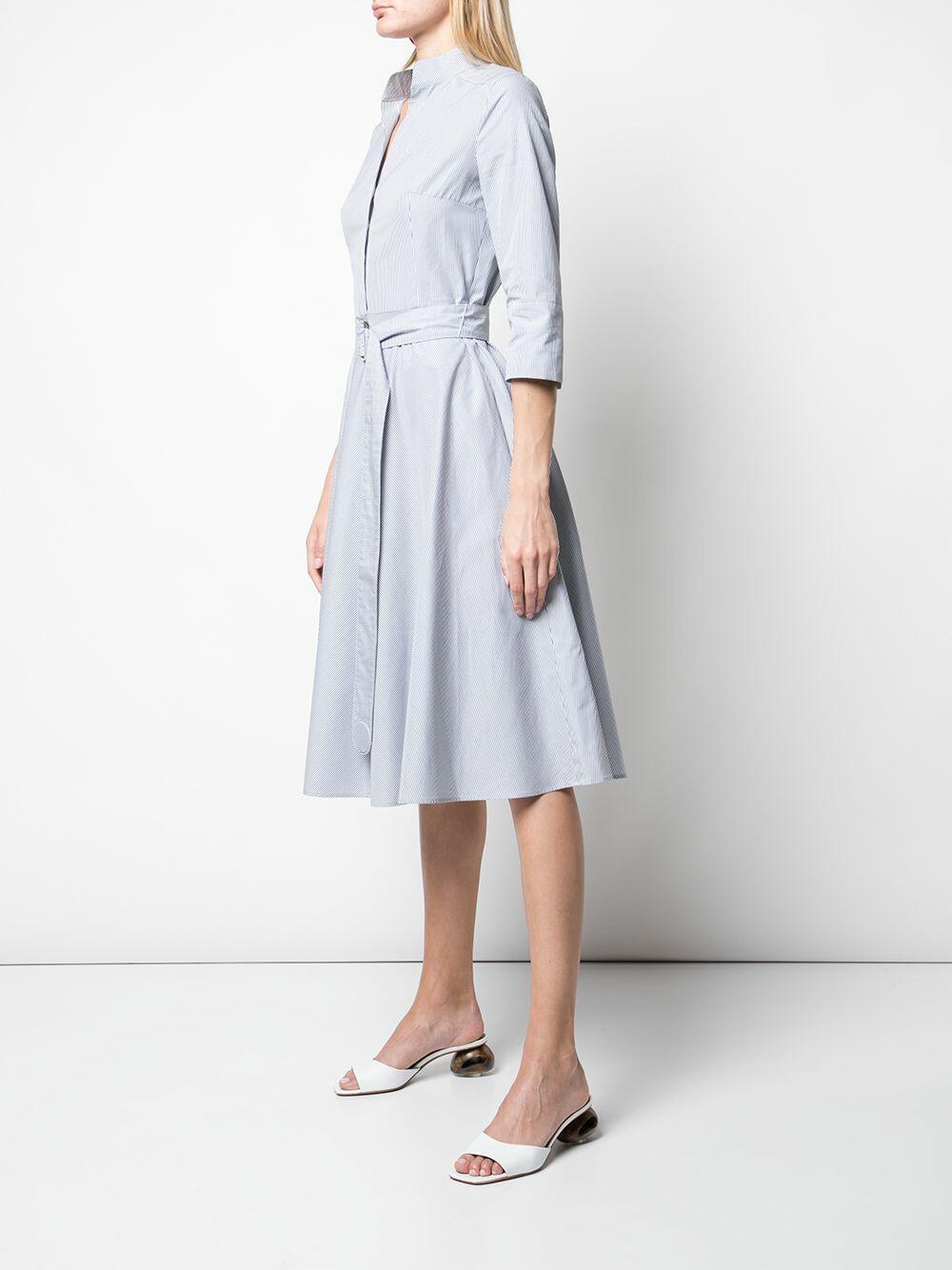 akris punto belted denim dress Denim Shirt Dress, MEDIUM BLUE Denim / 8