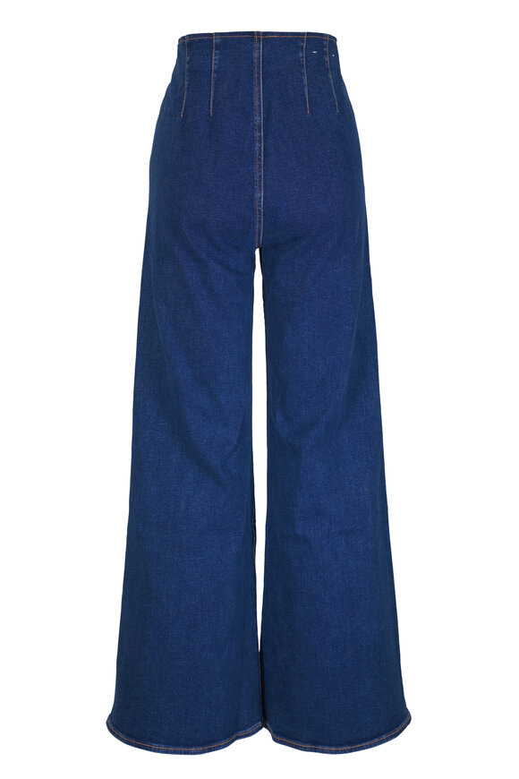 Veronica Beard Joplin Off-Duty Bright Blue Flare Jean - view 5