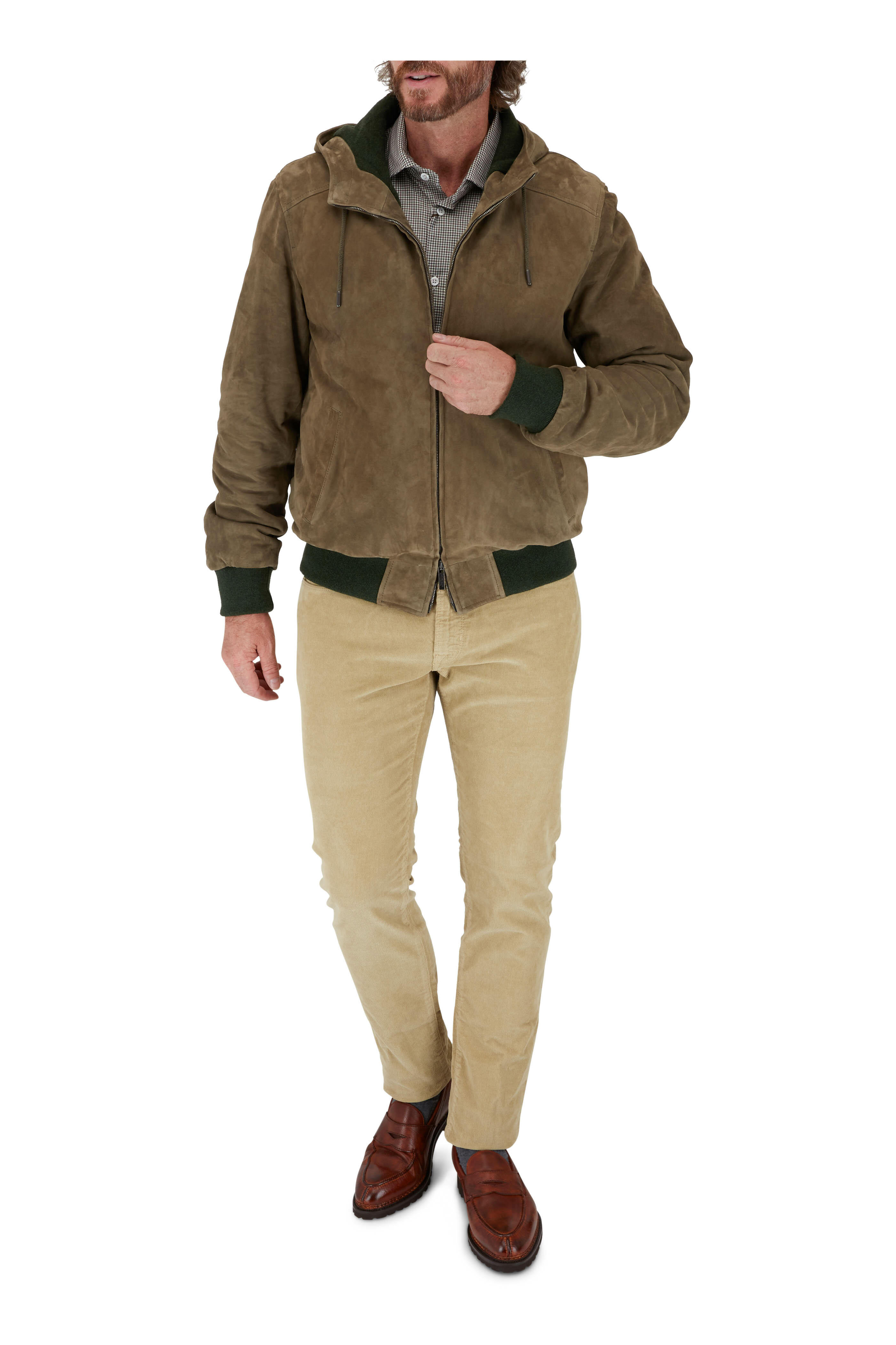 PT Torino - Beige Five Pocket Corduroy Pant