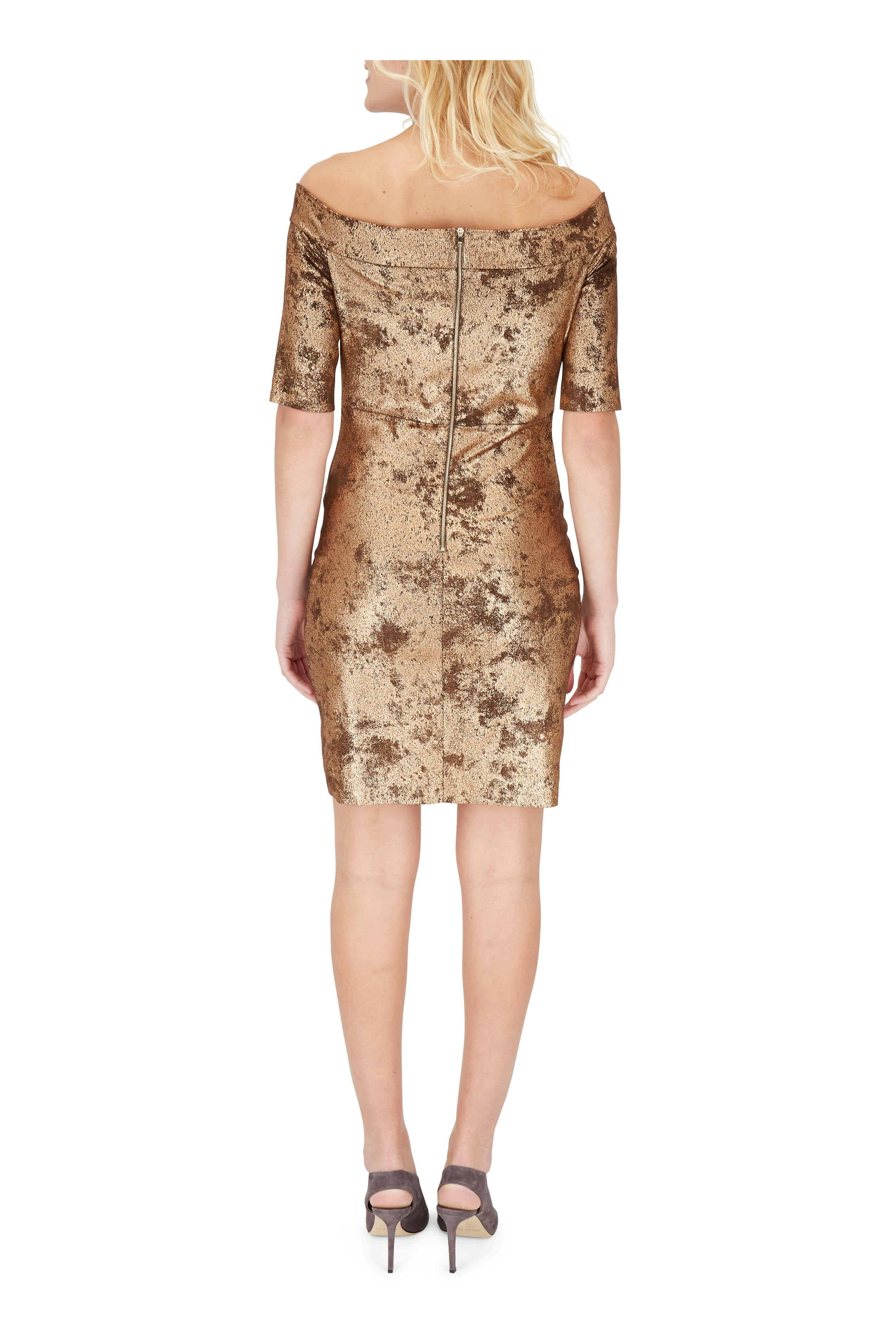 short copper dress Cap Sleeve Sequin Short Dress