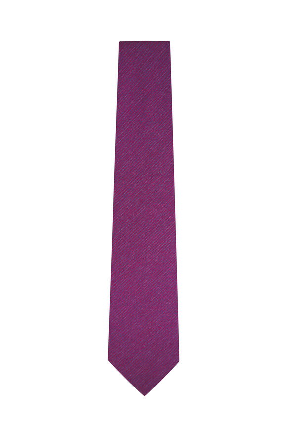 Kiton Pink & Blue Speckled Stripe Tie