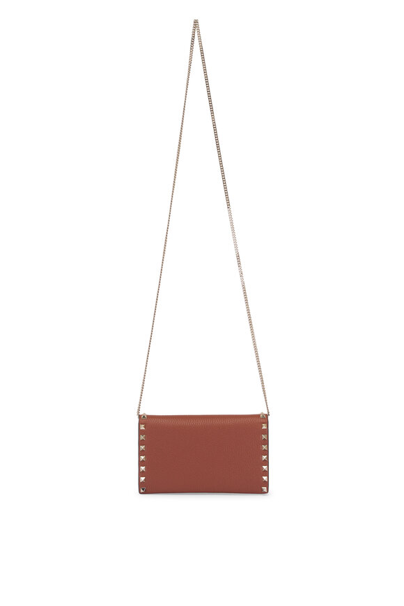 Valentino Garavani Selleria Rockstud Leather Chain Wallet - view 2