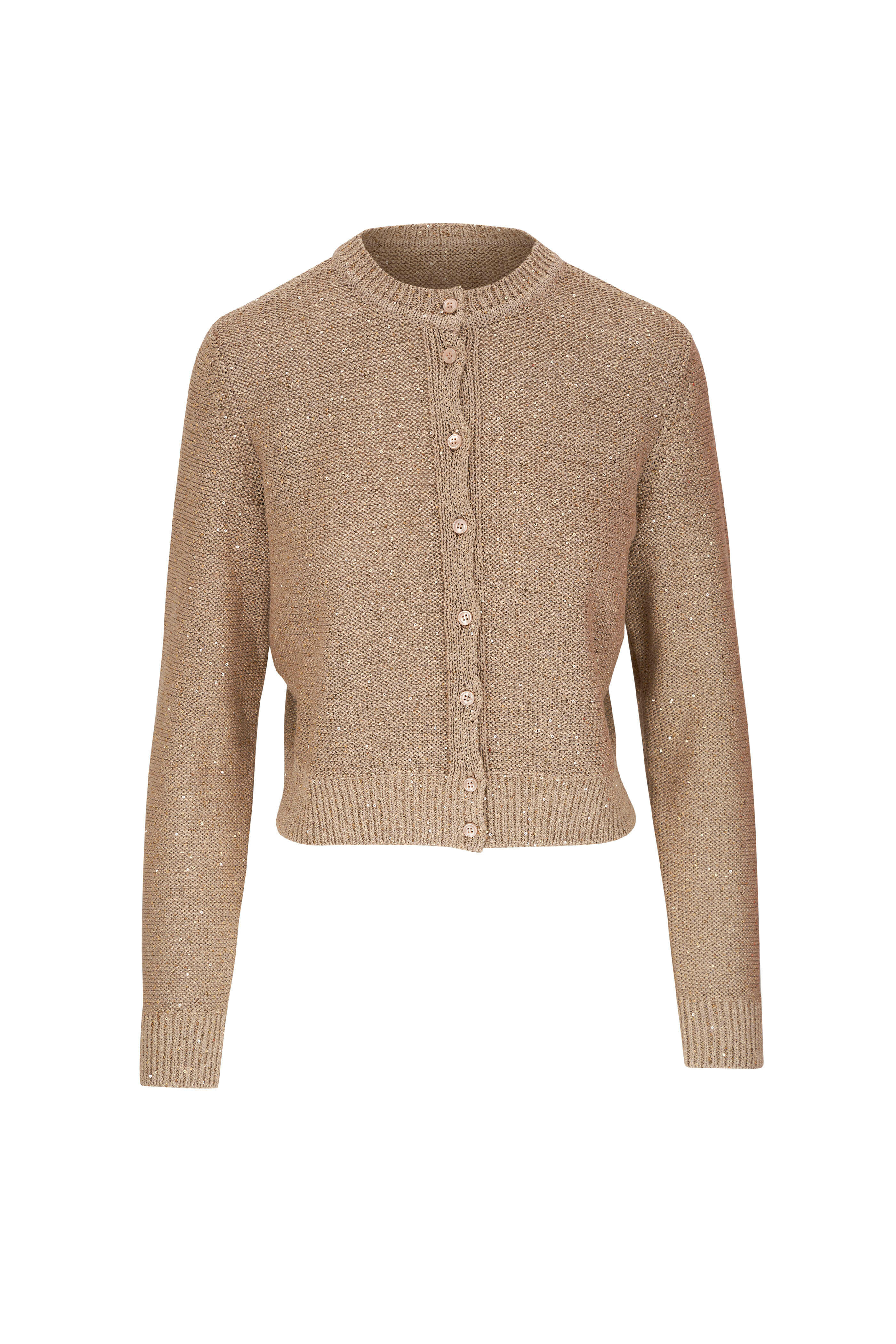 Akris - Sand Sequin Cardigan | Mitchell Stores