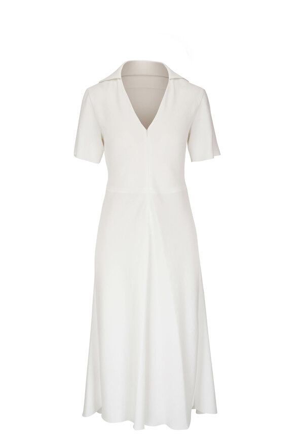 Vince Off White Zip Front Polo Dress
