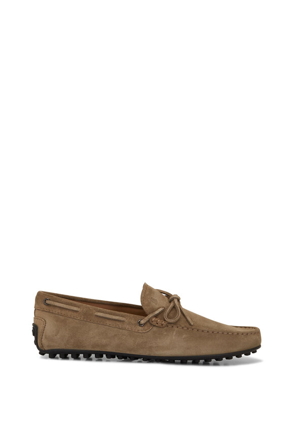 Tod's - Laccetto City Gommino Suede Driving Loafers 