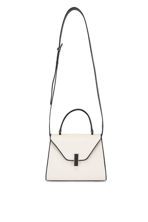 Valextra Mini Inside Chiaroscuro White & Black Satchel