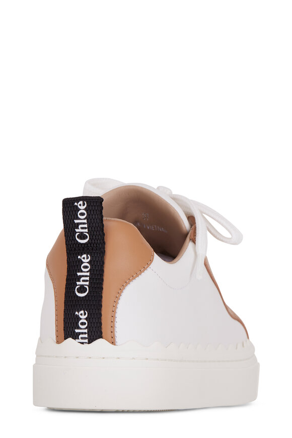 Chloé - Lauren White Leather Low Top Sneaker